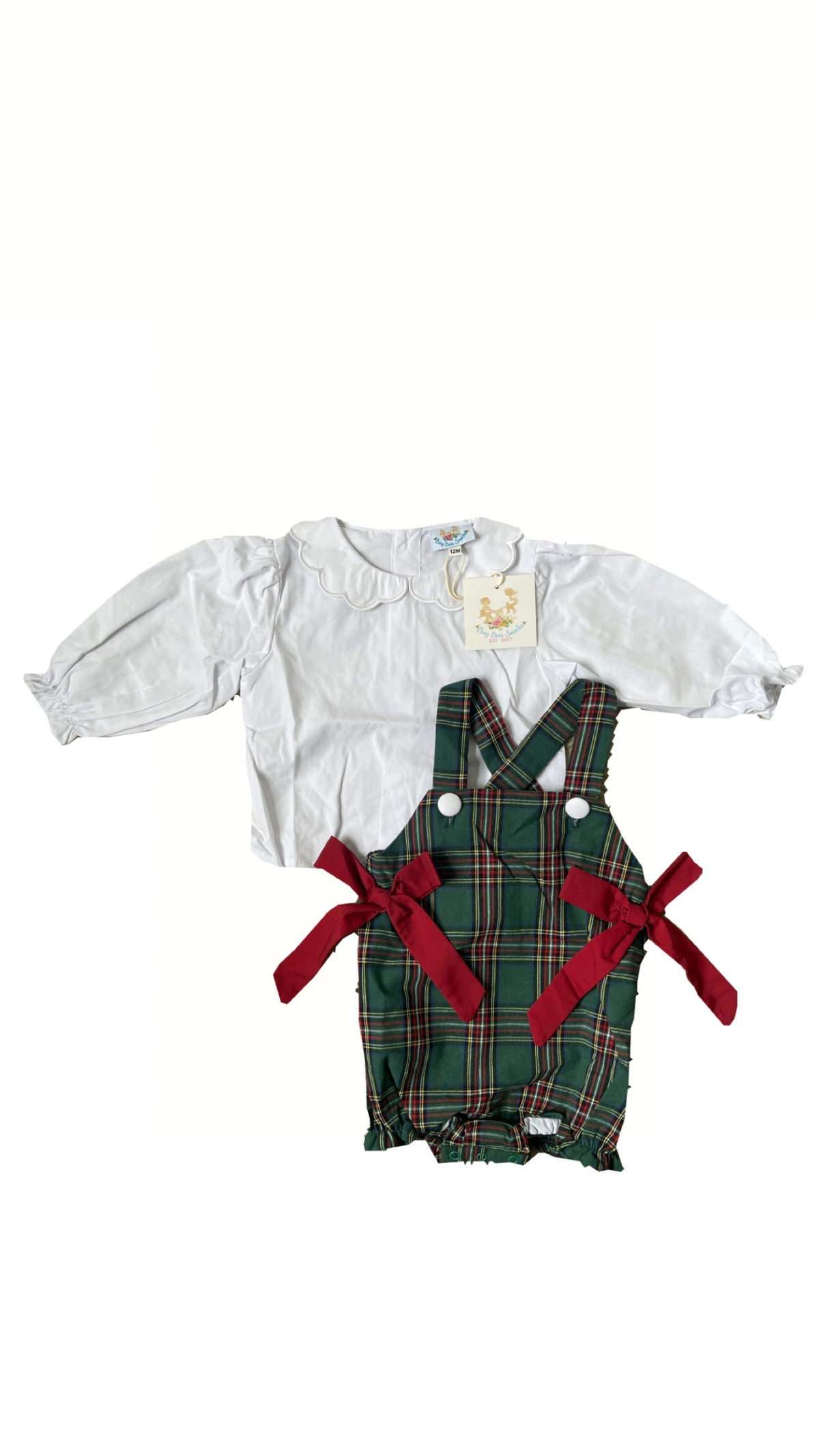 Busy Bees Smocks 2-piece Romper Set NWT
