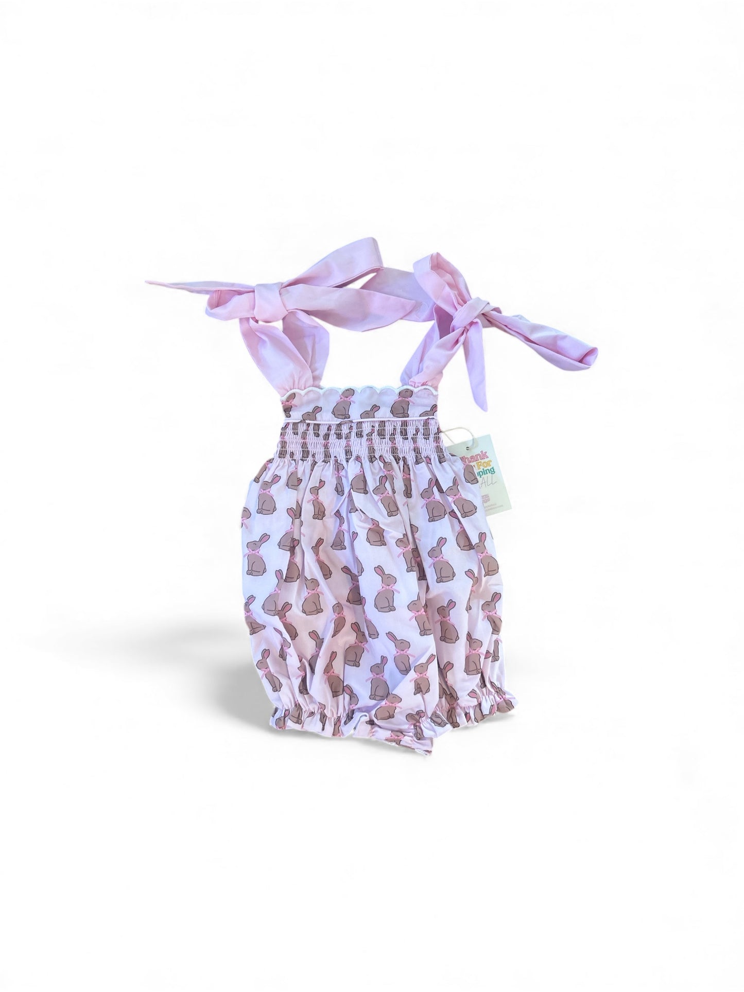NWT Smocked bunny bubble