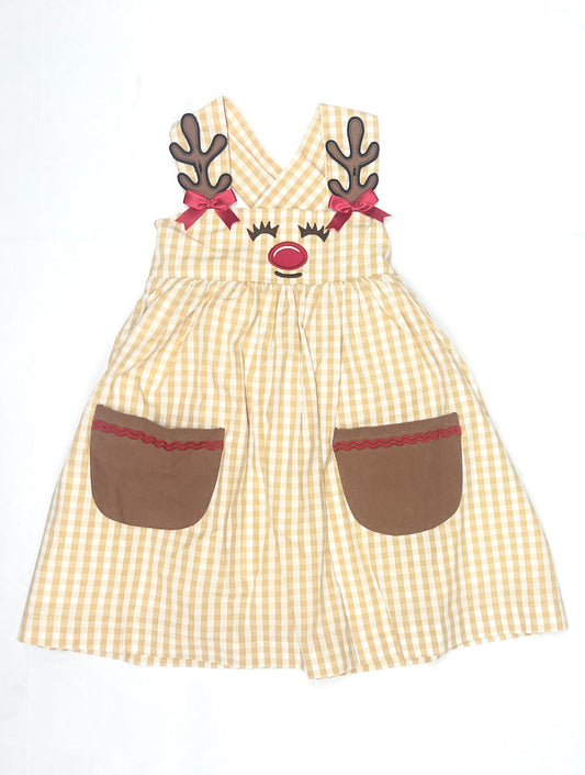 LIL Cactus Reindeer Pocket Jumper Dress