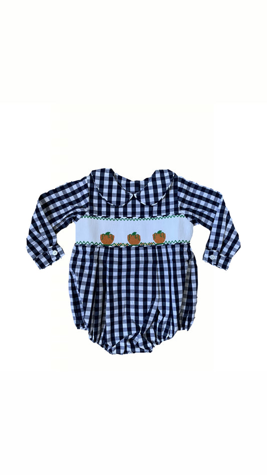 Stitchy Fish Pumpkin Romper New