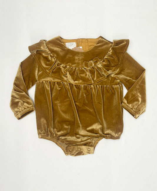 Mudpie Velvet Romper