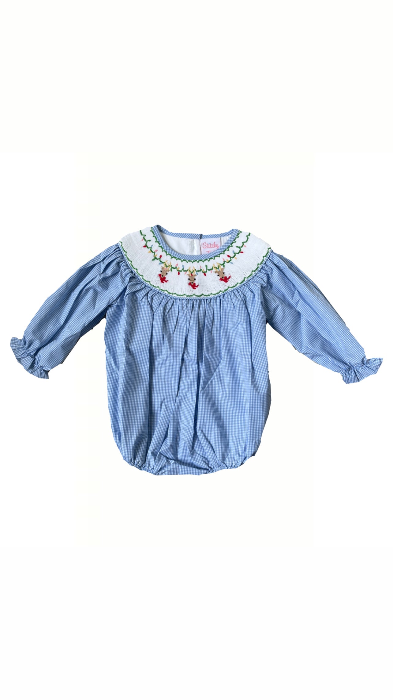 Stitchy Fish Reindeer Romper NEW
