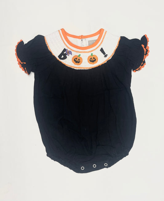 LIL Cactus Boo Halloween Smocked Romper