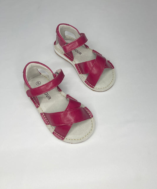 L’AMOUR Cross Strap Sandals