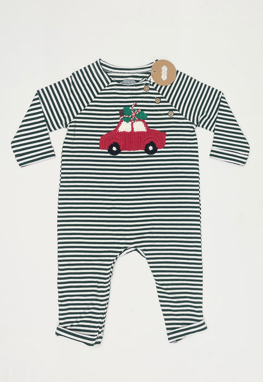 Mudpie Crochet Christmas Car Romper