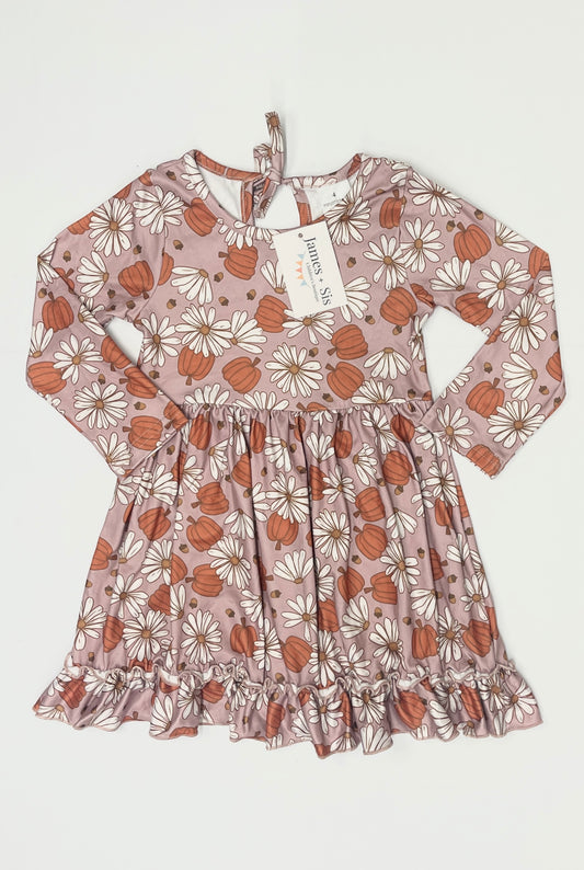 James + Sis Children’s Boutique Pumpkin Ruffle Dress