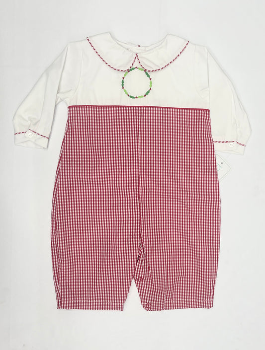 Petit Ami Embroidered Holiday Romper