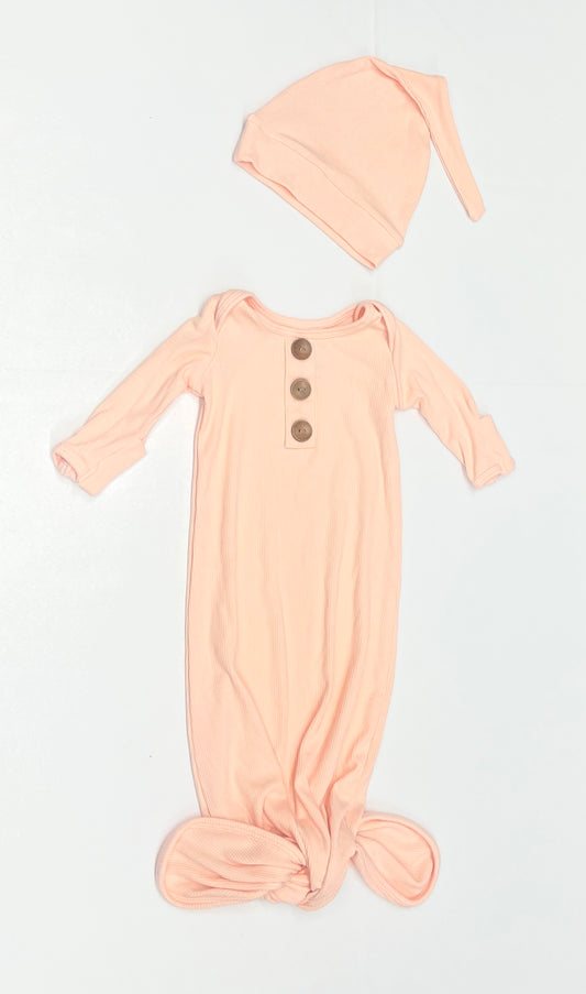 Caden Lane Knotted Gown and Hat