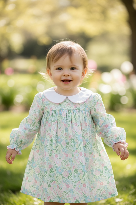 New smocked flamingo floral dress