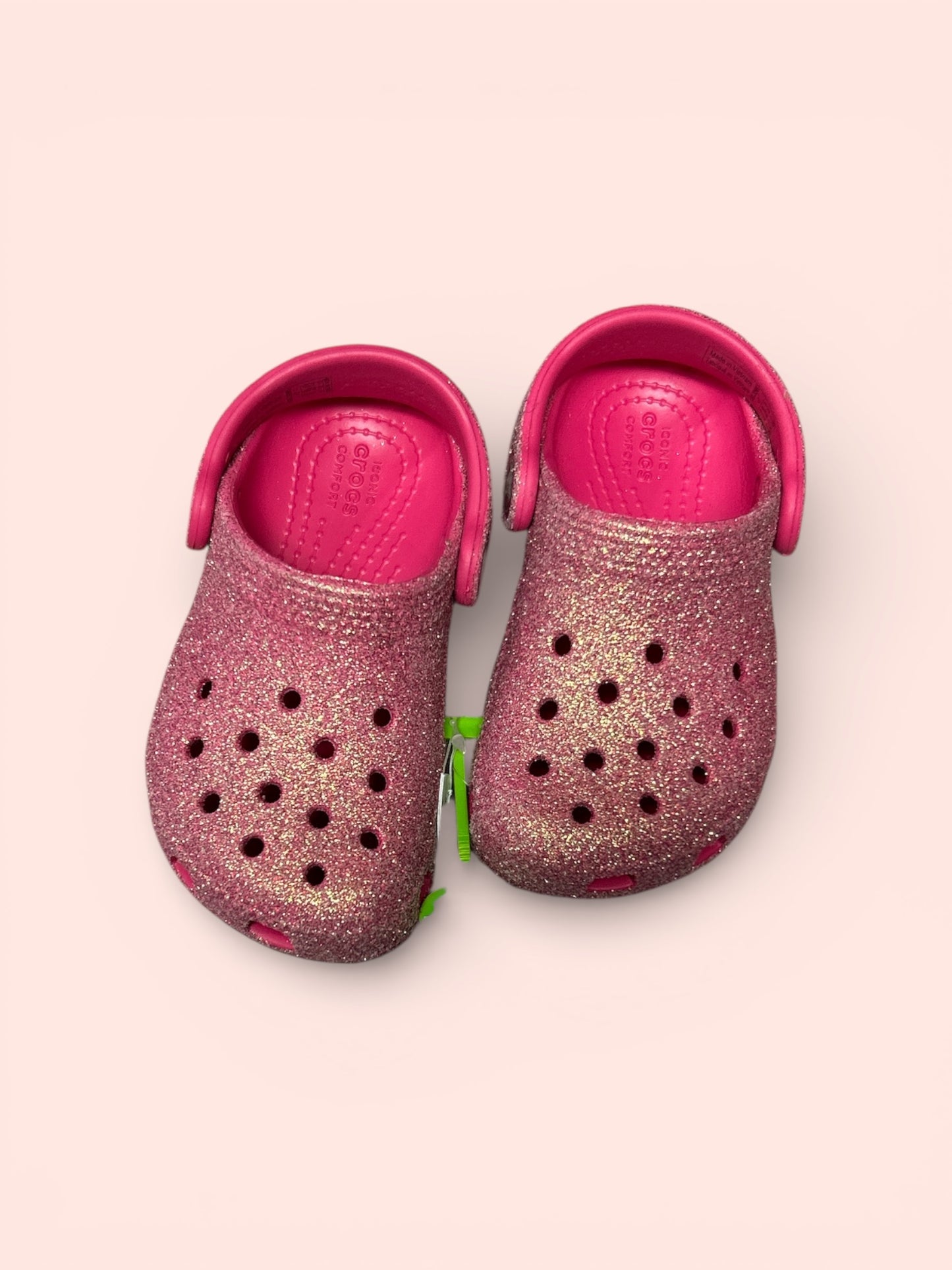 Glitter pink crocs